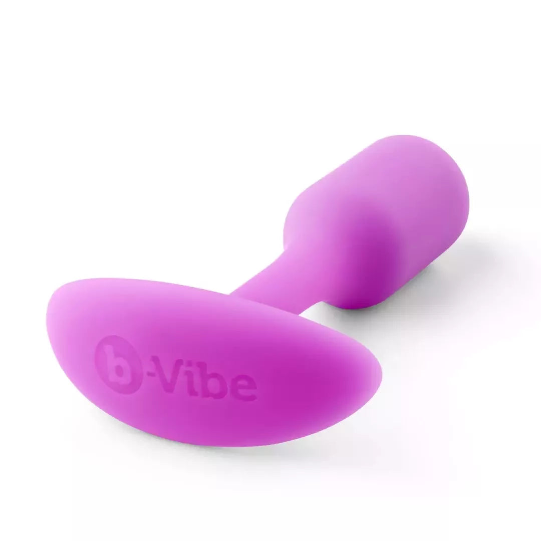 b-Vibe Snug Plug 1 Fuchsia pasunkintas silikoninis analinis kaištis 2x9,4 cm