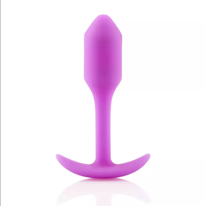 b-Vibe Snug Plug 1 Fuchsia pasunkintas silikoninis analinis kaištis 2x9,4 cm