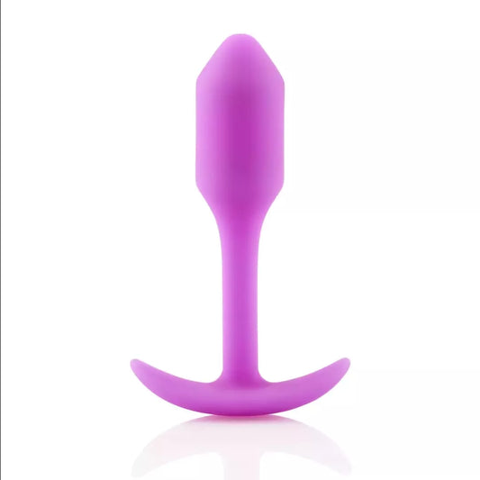b-Vibe Snug Plug 1 Fuchsia pasunkintas silikoninis analinis kaištis 2x9,4 cm