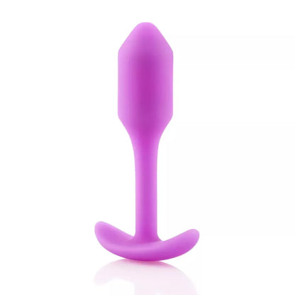 b-Vibe Snug Plug 1 Fuchsia pasunkintas silikoninis analinis kaištis 2x9,4 cm