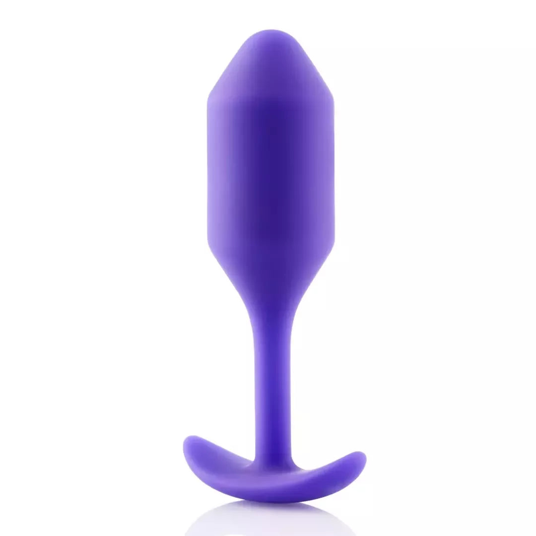 b-Vibe Snug Plug 2 pasunkintas silikoninis modelis 114g violetinis 3x11.4cm