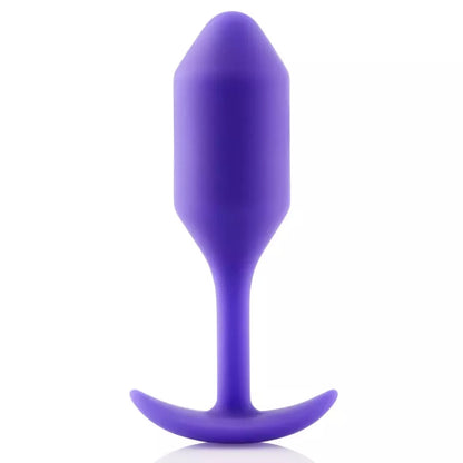 b-Vibe Snug Plug 2 pasunkintas silikoninis modelis 114g violetinis 3x11.4cm