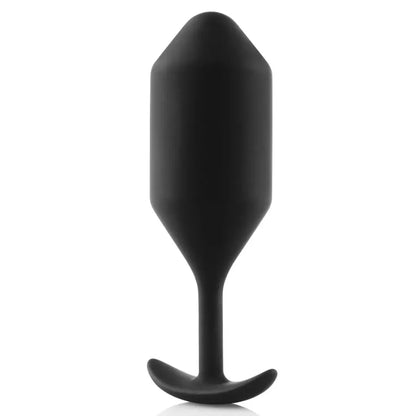 b-Vibe Snug Plug 4 juodas sveriantis silikoninis kamštis 257g 4,3x14cm