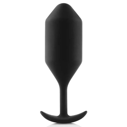 b-Vibe Snug Plug 4 juodas sveriantis silikoninis kamštis 257g 4,3x14cm