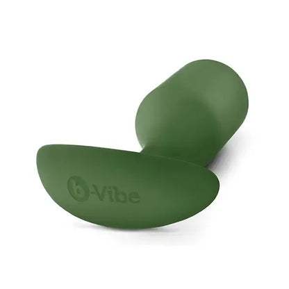 b-Vibe Snug Plug 4 pasunkintas silikoninis analinis kamštis, Army Green, 257 g, 4,3x14 cm