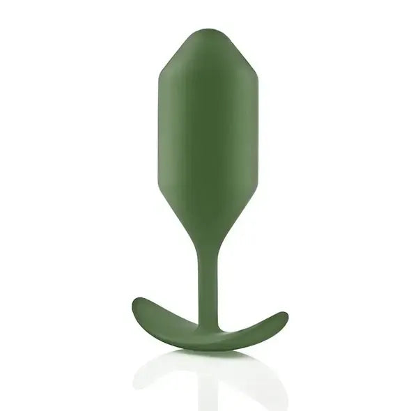 b-Vibe Snug Plug 4 pasunkintas silikoninis analinis kamštis, Army Green, 257 g, 4,3x14 cm