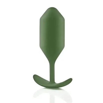 b-Vibe Snug Plug 4 pasunkintas silikoninis analinis kamštis, Army Green, 257 g, 4,3x14 cm