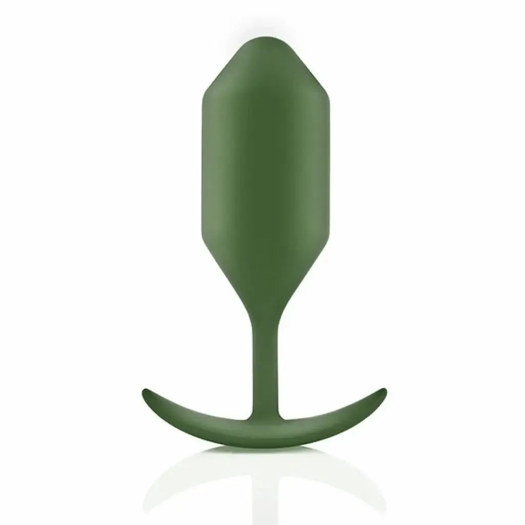 b-Vibe Snug Plug 4 pasunkintas silikoninis analinis kamštis, Army Green, 257 g, 4,3x14 cm