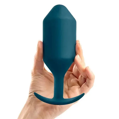 „b-Vibe Snug Plug 6 Marine“ svertinis silikoninis intymus treniruoklis, 515 g, 16 cm