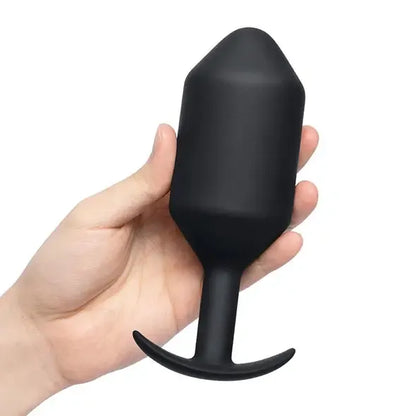 b-Vibe Snug Plug 7 Black 600g pasunkintas silikoninis analinis modelis XL