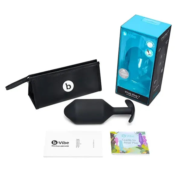 b-Vibe Snug Plug 7 Black 600g pasunkintas silikoninis analinis modelis XL