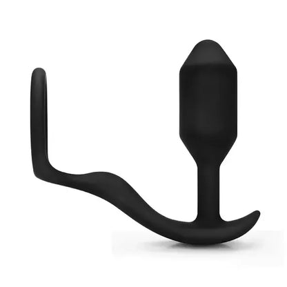 b-Vibe Snug & Tug Dual Sensation silikoninė sistema 128g, juoda