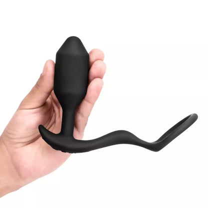 b-Vibe Snug & Tug M dviguba intymi sistema, vibruojanti, pasveriama, silikoninė