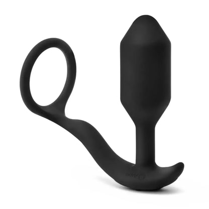 b-Vibe Snug & Tug M dviguba intymi sistema, vibruojanti, pasveriama, silikoninė