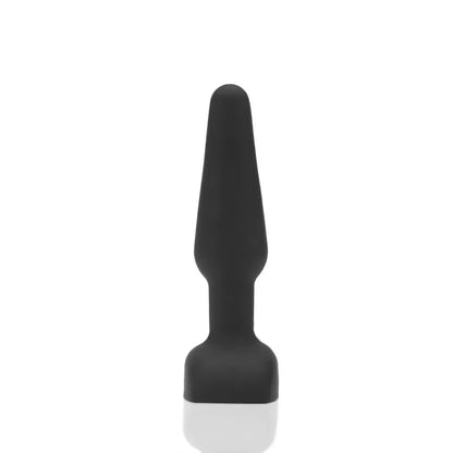 b-Vibe Trio Plug Black – vidutinio dydžio intymi sistema, 3 varikliukai, nuotolinio valdymo pultas