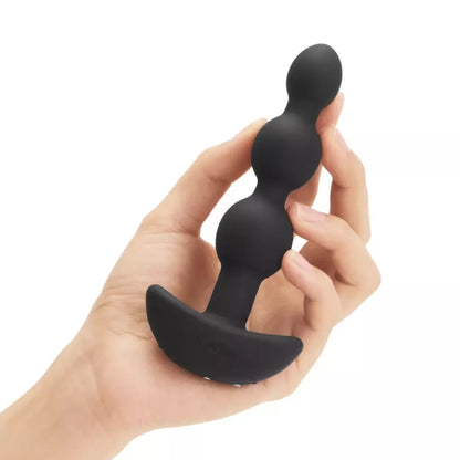 b-Vibe Triplet vibruojanti karoliukų sistema, juoda, įkraunama, 11,7 cm