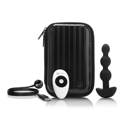b-Vibe Triplet vibruojanti karoliukų sistema, juoda, įkraunama, 11,7 cm