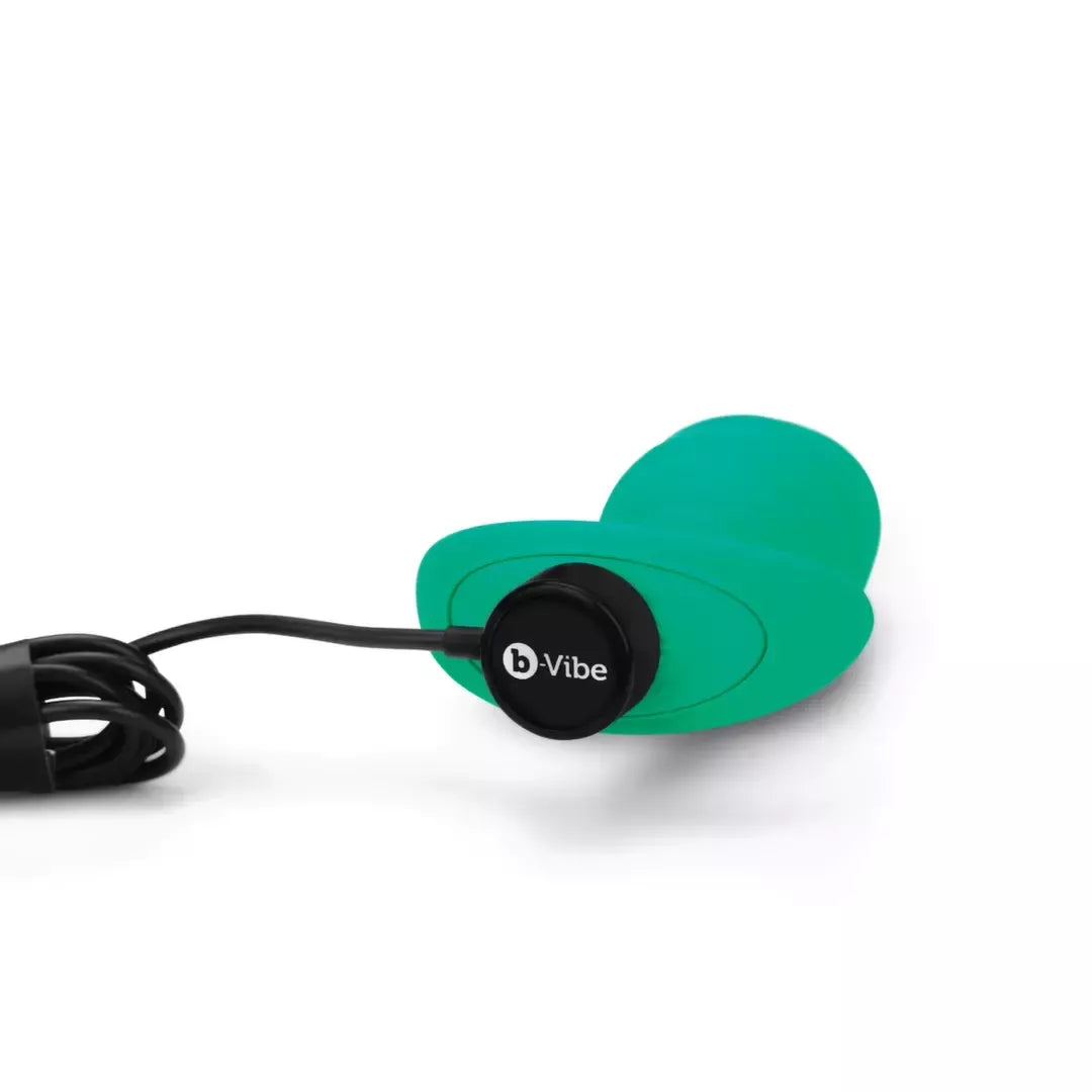 b-Vibe Twist Plug Green – tekstūrinio silikono intymi sistema 15,3 cm