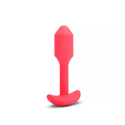 b-Vibe Vibrating Snug Plug 1 Orange – 62 g svorį turintis silikoninis modelis