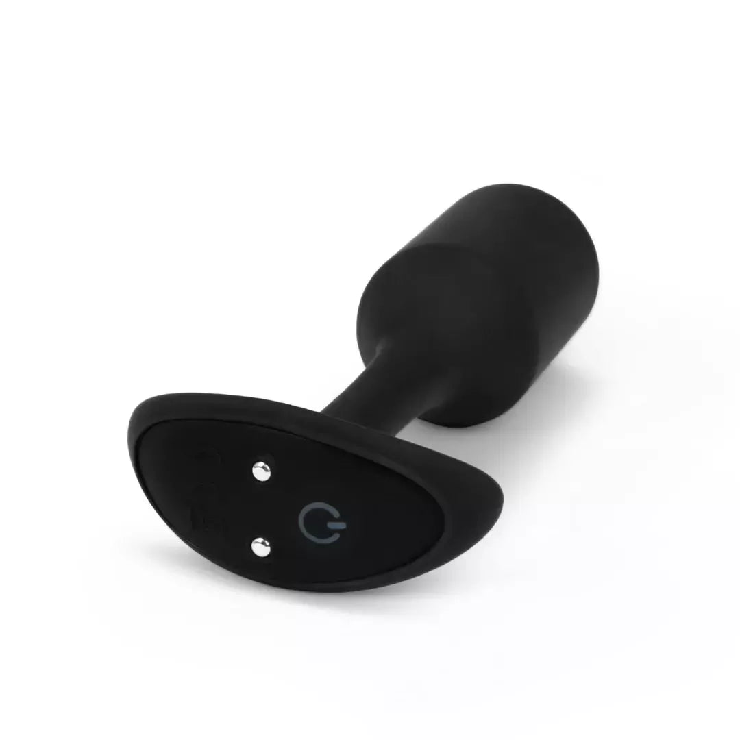 b-Vibe Vibrating Snug Plug 2 Black – pasunkintas silikoninis modelis, 112 g