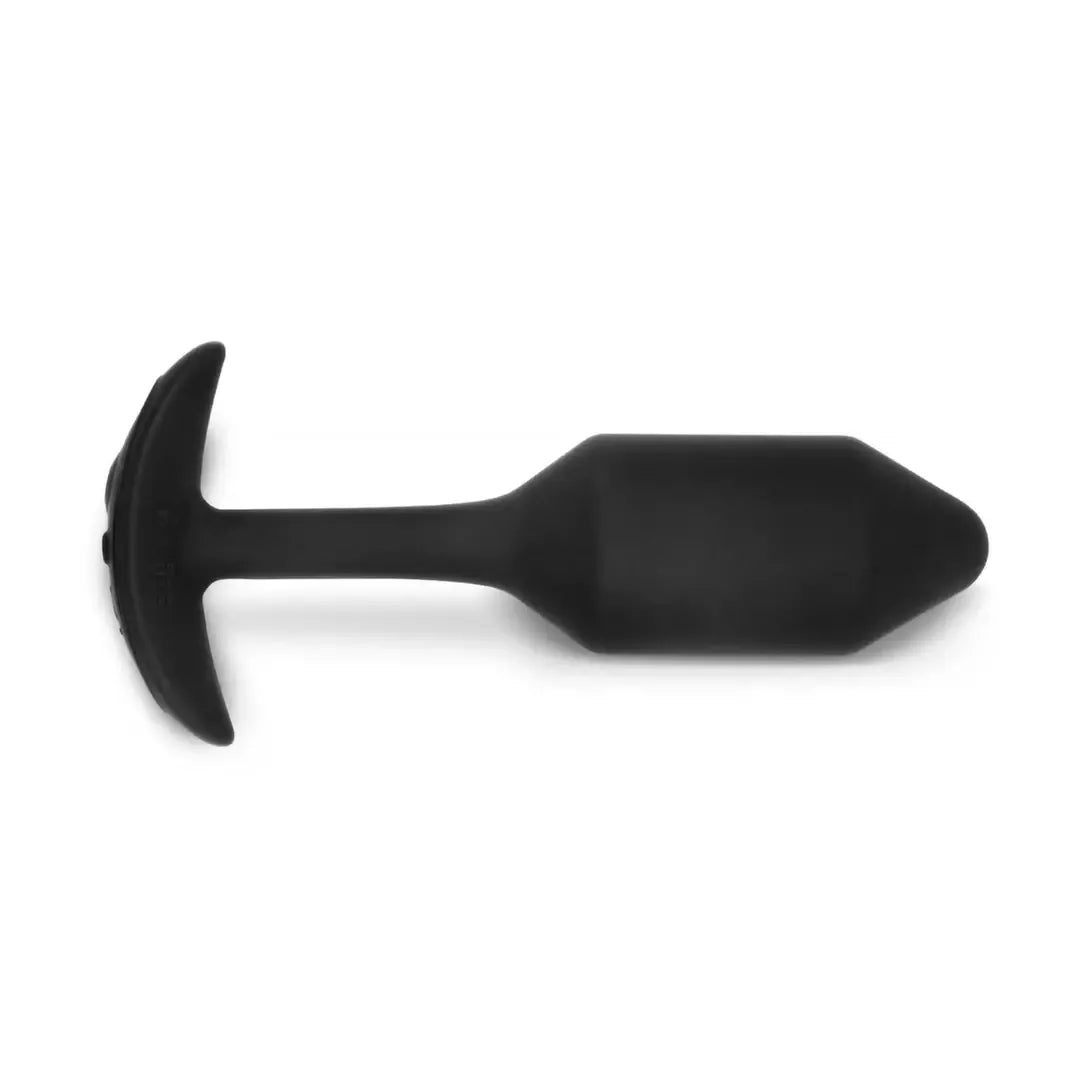 b-Vibe Vibrating Snug Plug 2 Black – pasunkintas silikoninis modelis, 112 g