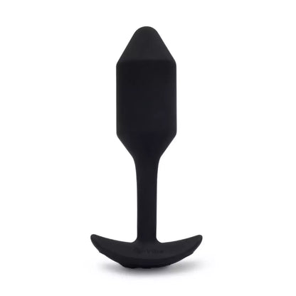b-Vibe Vibrating Snug Plug 2 Black – pasunkintas silikoninis modelis, 112 g