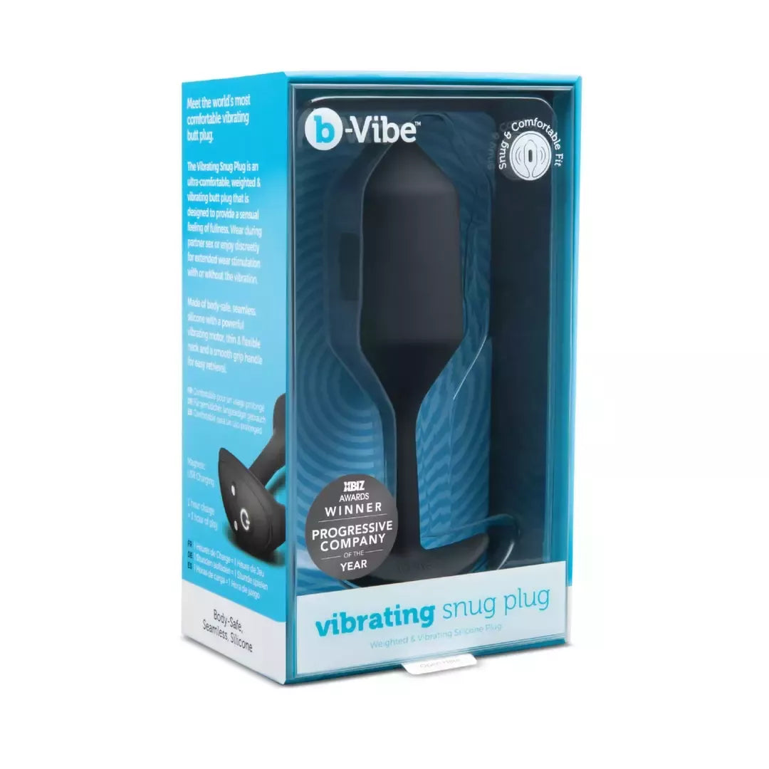 b-Vibe Vibrating Snug Plug 4 Black – pasunkinta silikoninė analinė sistema XL