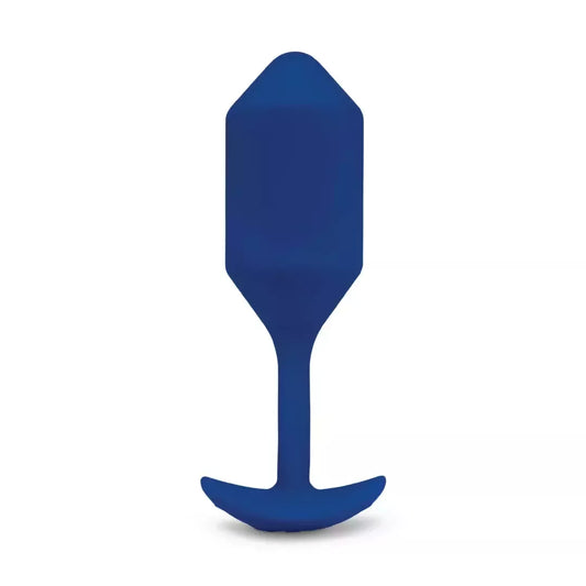 b-Vibe Vibrating Snug Plug 4 Navy - Sunkusis silikoninis kamštis XL
