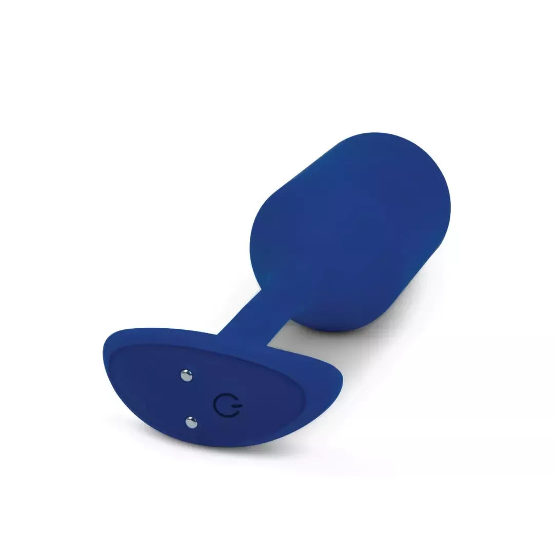b-Vibe Vibrating Snug Plug 4 Navy - Sunkusis silikoninis kamštis XL