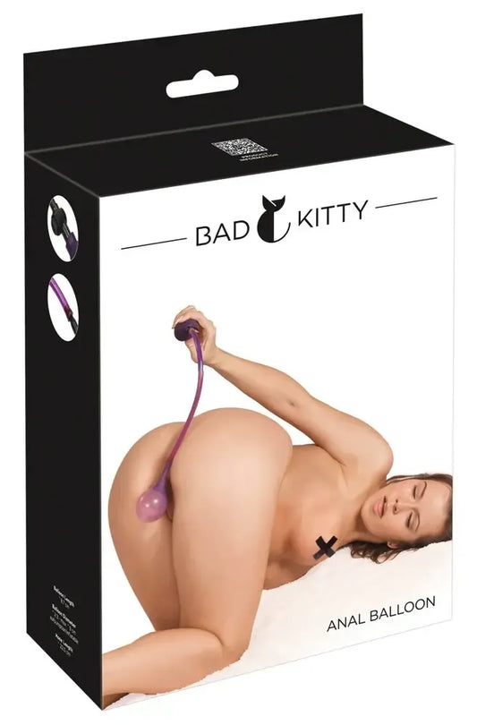 Bad Kitty Anal Balloon pripučiama sistema, violetinė, reguliuojamo dydžio