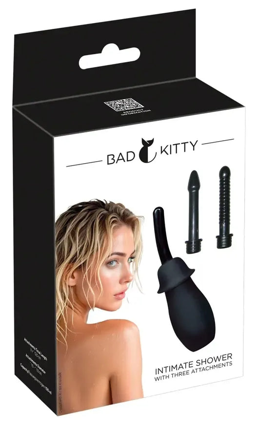 Bad Kitty Intimate Shower Kit su 3 skirtingų formų antgaliais 100ml