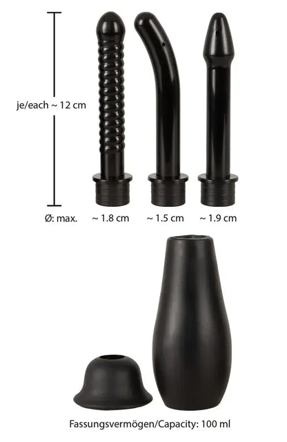 Bad Kitty Intimate Shower Kit su 3 skirtingų formų antgaliais 100ml