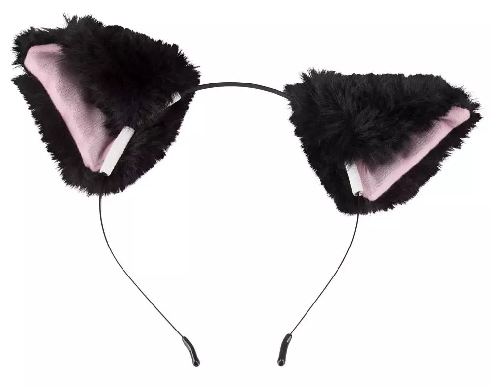 Bad Kitty Pet Play Set – intymus uodegos kamštis ir katės ausų lankelis, juodas