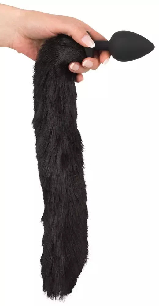 Bad Kitty Pet Play Set – intymus uodegos kamštis ir katės ausų lankelis, juodas