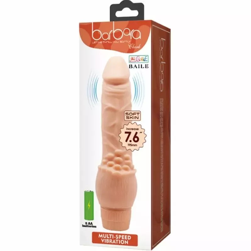 Baile Barbara vibruojantis intymus prietaisas 19,5 cm kūno spalvos TPR