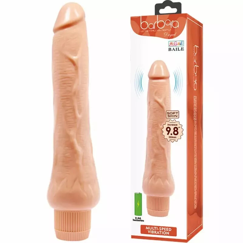 Baile Barbara vibruojantis intymus prietaisas 25 cm, kūno spalvos, TPR