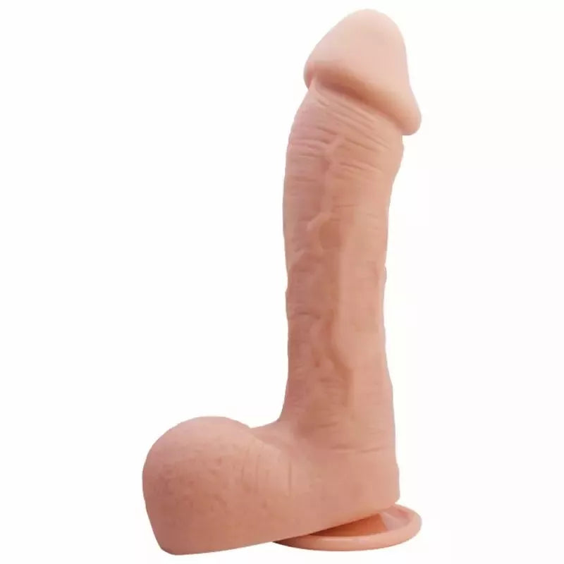 Baile Johnson Intimate Model 22 cm su siurbtuku, švelnios odos tekstūra
