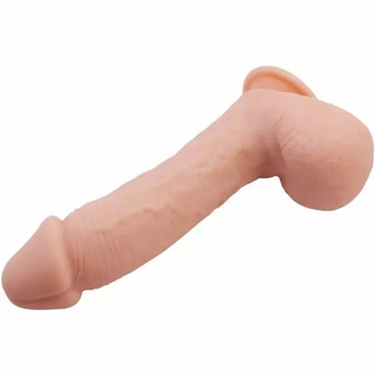 Baile Johnson Intimate Model 22 cm su siurbtuku, švelnios odos tekstūra
