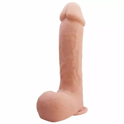 Baile Johnson Intimate Model 22 cm su siurbtuku, švelnios odos tekstūra