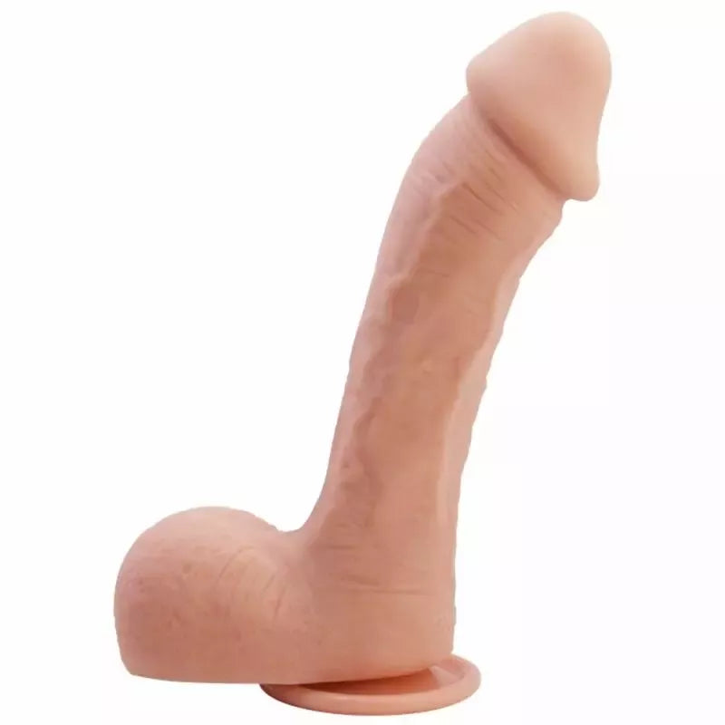 Baile Johnson Intimate Model 22 cm su siurbtuku, švelnios odos tekstūra