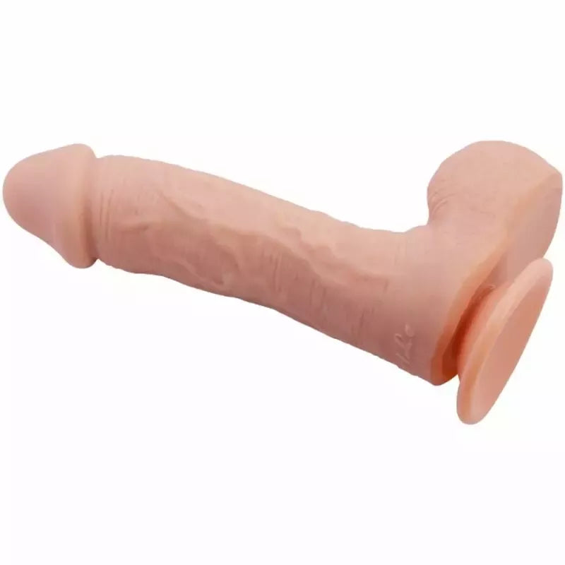 Baile Johnson Intimate Model 22 cm su siurbtuku, švelnios odos tekstūra
