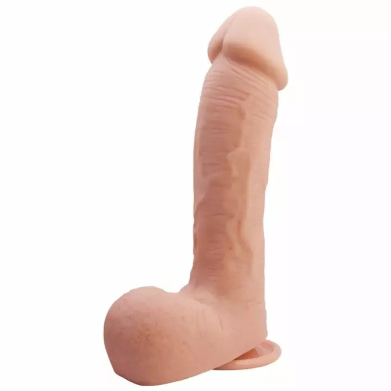 Baile Johnson Intimate Model 22 cm su siurbtuku, švelnios odos tekstūra