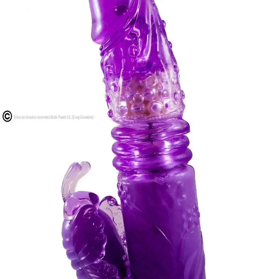 BAILE Lilac Rabbit Up & Down Rotator Superstimulator Gelatininė sistema 18,5 cm