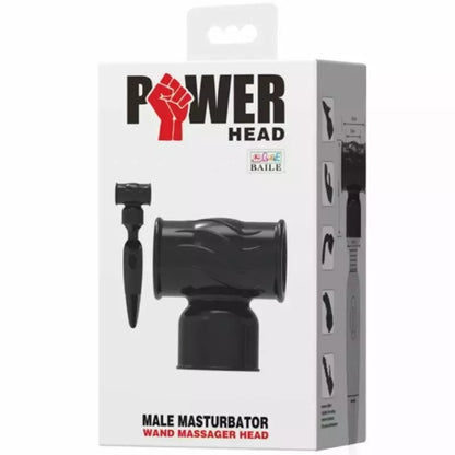 Baile Power Head Black – keičiamas antgalis masažuokliui, TPR