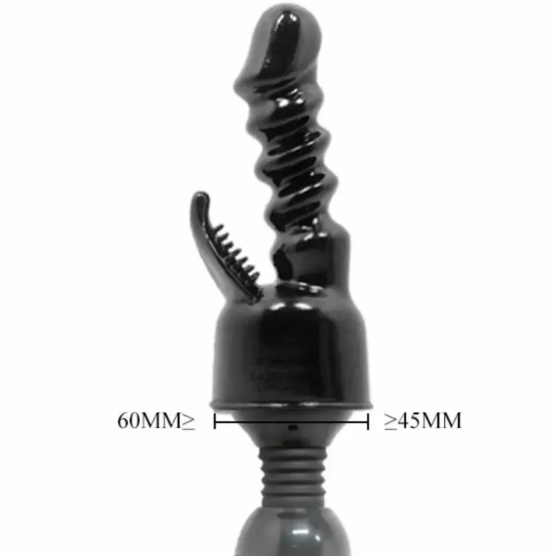 Baile Power Head Black – keičiamas TPR masažuoklio priedas