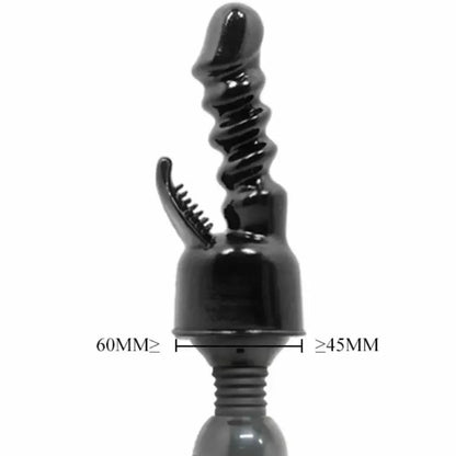 Baile Power Head Black – keičiamas TPR masažuoklio priedas