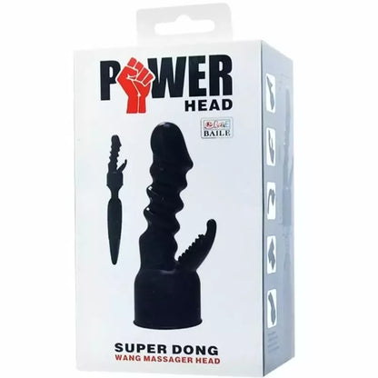 Baile Power Head Black – keičiamas TPR masažuoklio priedas