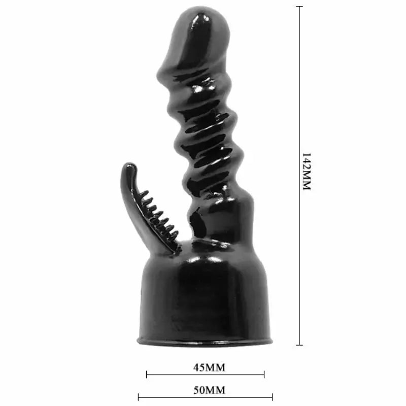 Baile Power Head Black – keičiamas TPR masažuoklio priedas