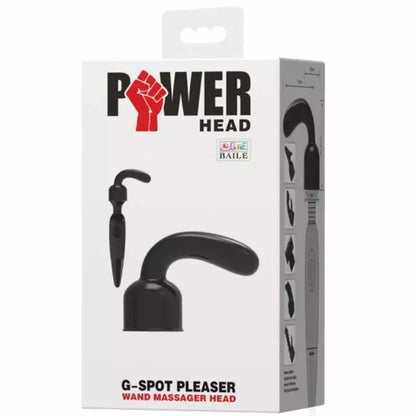 Baile Power Head – keičiamas G-taško masažuoklio antgalis, juodas