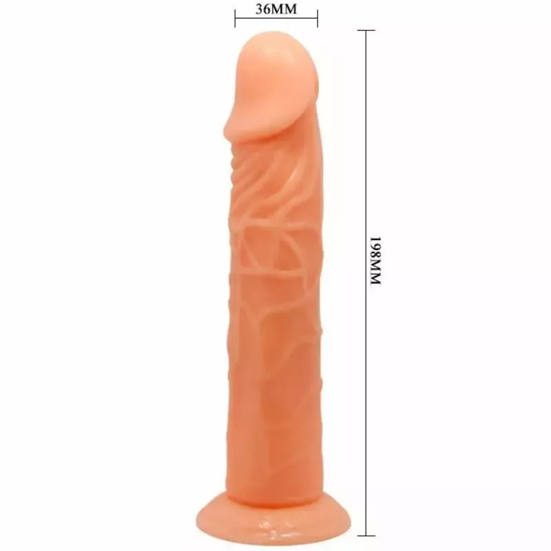 Baile Vive Intimate modelis, 19,8 cm, natūralios spalvos, su siurbiamuoju pagrindu